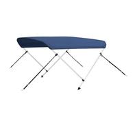 vidaXL Bimini di Prua con Tendalino a 2 Archi Tenda da Sole Copertura Barca Navigazione Protezione UV Robusto Resistente Blu Reale 150x120x110 cm