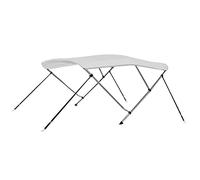vidaXL Bimini di Prua con Tendalino a 3 Archi Bianco 183x140x137 cm