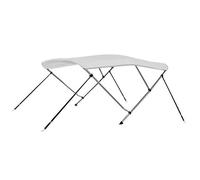 vidaXL Bimini di Prua con Tendalino a 3 Archi Bianco 183x140x137 cm