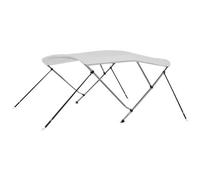 vidaXL Bimini di Prua con Tendalino a 3 Archi Bianco 183x160x137 cm