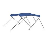 vidaXL Bimini di Prua con Tendalino a 3 Archi Blu 183x140x137 cm
