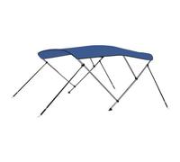 VIDAXL - Bimini di Prua con Tendalino a 3 Archi Blu 183x140x137 cm