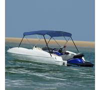 vidaXL Bimini di Prua con Tendalino a 3 Archi Blu 183x160x137 cm