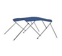 vidaXL Bimini di Prua con Tendalino a 3 Archi Blu 183x180x137 cm