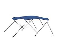 vidaXL Bimini di Prua con Tendalino a 3 Archi Blu 183x196x137 cm