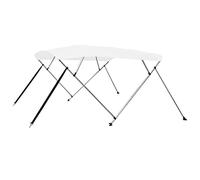 vidaXL Bimini di Prua con Tendalino a 4 Archi Bianco 243x196x137 cm