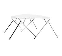 vidaXL Bimini di Prua con Tendalino a 4 Archi Bianco 243x210x137 cm