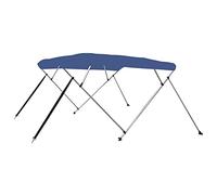 vidaXL Bimini di Prua con Tendalino a 4 Archi Telo di Copertura Telone di Protezione Accessori per Navi Prodotti per Barche Blu 243x180x137 cm