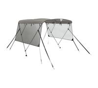 vidaXL Bimini di Prua Pareti Laterali Rete 3 Archi 183x(137-152) x137cm, Bimini per imbarcazione, tendalino per Barca, Copertura per imbarcazione