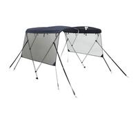 vidaXL Bimini di Prua Pareti Laterali Rete 3 Archi 183x(170-182) x137cm, Bimini per imbarcazione, tendalino per Barca, Copertura per imbarcazione
