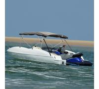 vidaXL Bimini di Prua Pareti Laterali Rete 4 Archi 243x(170-182)x137cm