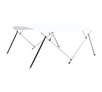 vidaXL Bimini di Prua Tendalino a 4 Archi Bianco 243x(230-244) x137 cm