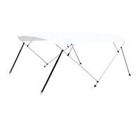 vidaXL Bimini di Prua Tendalino a 4 Archi Bianco 243x(230-244) x137 cm