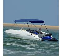 vidaXL Bimini di Prua Tendalino a 4 Archi Blu 243x(230-244)x137 cm