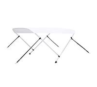 vidaXL Bimini di Prua con Tendalino a 2 Archi Bianco 180x130x110 cm