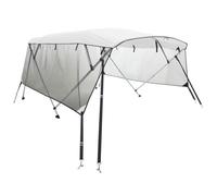 vidaXL Bimini di Prua Pareti Laterali Rete 4 Archi 243x(185-198) x137cm, Bimini per imbarcazione, tendalino per Barca, Copertura per imbarcazione