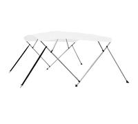 vidaXL Bimini di Prua con Tendalino a 4 Archi Bianco 243x180x137 cm