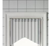 vidaXL Binari per Tende 2 pz Bianco e Argento 40-60 cm Alluminio