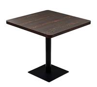 vidaXL Tavolo Bistrot MDF e Acciaio Quadrato 80x80x75 cm Cenere Scura