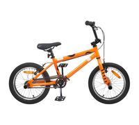 vidaXL Bicicletta BMX da 16 pollici per 5-8 anni, arancione, classica bicicletta BMX per bambini, manubrio e sella regolabili, per adolescenti, velocità singola, telaio in acciaio