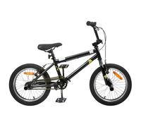 vidaXL Bicicletta BMX da 20 pollici, per oltre 9 anni, nera, classica bicicletta BMX per bambini, manubrio e sella regolabili, per adolescenti, velocità singola, telaio in acciaio