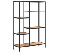 vidaXL Scaffale per Libri 80x30x120 cm Acciaio e Legno Multistrato