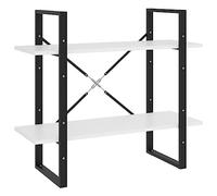 vidaXL Libreria a 2 Ripiani Bianca 80x30x70 cm in Legno Multistrato