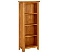 vidaXL Libreria a 4 Ripiani 45x22x110 cm in Legno Massello di Rovere