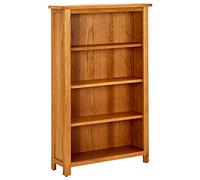 vidaXL Libreria a 4 Ripiani 70x22x110 cm in Legno Massello di Rovere