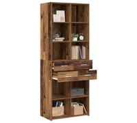 vidaXL Libreria Legno antico 30 x 42.4 x 185.2 cm, Libreria Moderna Rectangolare, Spazio Ampio, Legno Ingegnerizzato, Soluzione Funzionale per Il Soggiorno