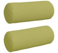 vidaXL Cuscini a Rullo 2 PCS Verde Chiaro Ø 15 x 40 cm Tessuto, Cuscini cilindrici Comodi, federe Rimovibili, bolsters Decorativi, Cuscini Multiuso per Soggiorno e Arredamento