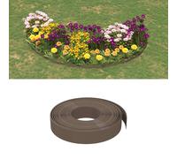vidaXL Bordatura per giardino 25 m 10 cm PE Marrone