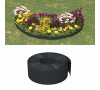 vidaXL Bordatura per giardino 25 m 20 cm PE Nero