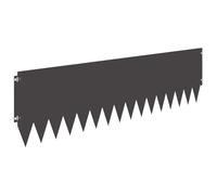 vidaXL Bordatura per prato 10 pz 103 x 30 cm acciaio nero