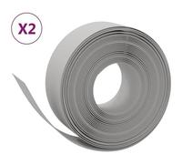 vidaXL Bordature da Giardino 2 pz Grigie 10 m 20 cm in Polietilene