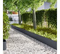 vidaXL Bordi Giardino 10 pz Antracite 100x0,5x30 cm Plastica