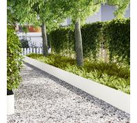 vidaXL Bordi per Prato 10 pezzi Bianchi 100x0.5x30 cm Plastica