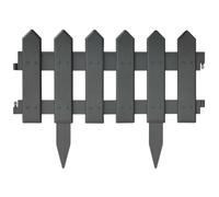 vidaXL Bordi per Prato 25 pz Antracite 10 m in PP