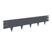 vidaXL Gazonrand 10 st 100 x 20 cm Staal Antracietkleurig