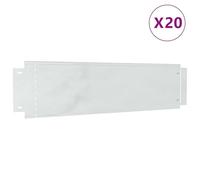 vidaXL Bordo per Prato 20 PCS 25x100 cm Flessibile Acciaio Zincato, Bordo per Prato 10 PCS 25x100 cm Flessibile Acciaio Zincato
