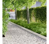 vidaXL Bordo per Prato Argento 1000 x 20 x 0,03 cm