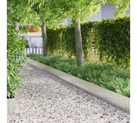 vidaXL Bordo per Prato Argento 1000 x 25 x 0,03 cm