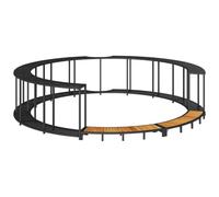 vidaXL Bordo per Vasca da Spa con Portaoggetti&Gradino Polyrattan Nero