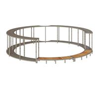 vidaXL Bordo per Vasca Spa con Portaoggetti&Gradino Polyrattan Grigio