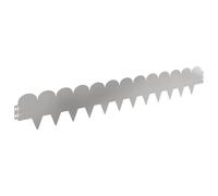vidaXL Bordura per Prato 10 pz 103 x 15 cm Acciaio Argento
