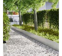 vidaXL Bordura per Prato 10 pcs Argento 100 x 0,05 x 30 cm