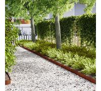 vidaXL Bordura per Prato 10 pcs Marrone 100 x 0.05 x 20 cm