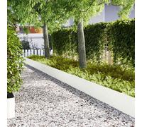 vidaXL Bordura per Prato 10 pz 100 x 0,05 x 30 cm Bianco