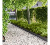 vidaXL Bordura per Prato 10 pz 100 x 15 cm Acciaio Nero