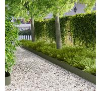 vidaXL Bordura per Prato 10 pcs 103 x 20 cm metallo Verde Oliva, Bordatura in Acciaio Moderna, Resistente alle Intemperie, Decorazione per Giardino, Accessorio per Esterni